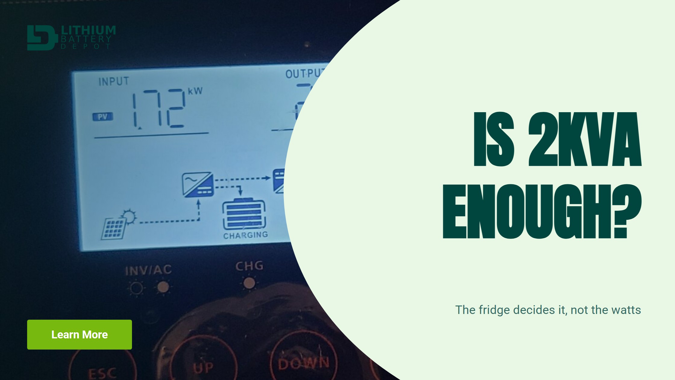 Is 2kVA enough? The fridge decides it, not the watts