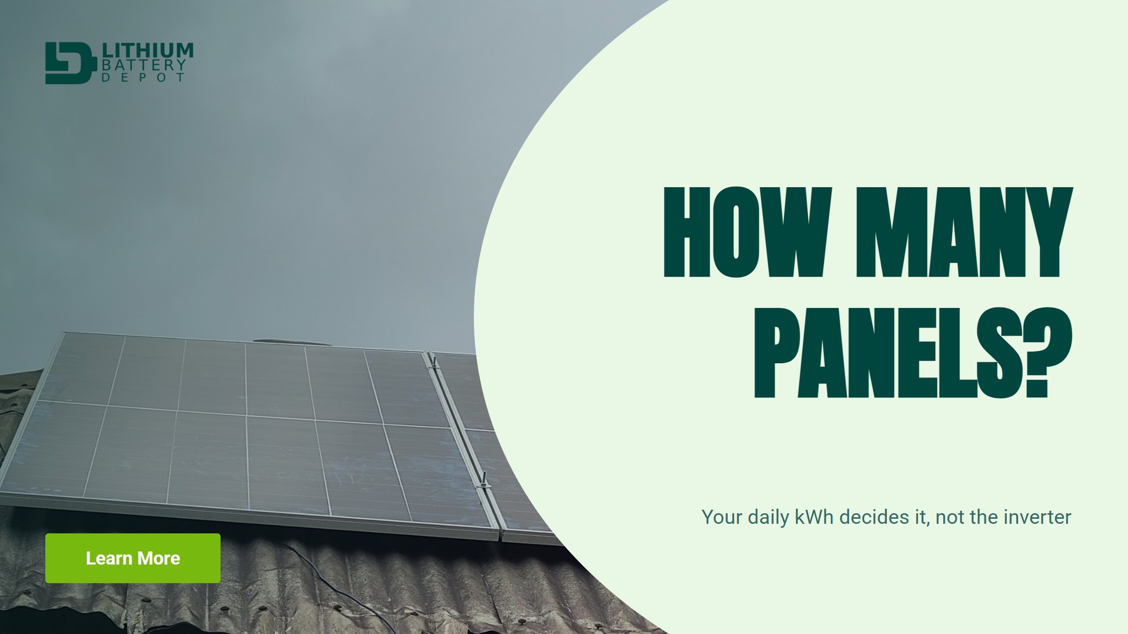How many panels? Your daily kWh decides it, not the inverter