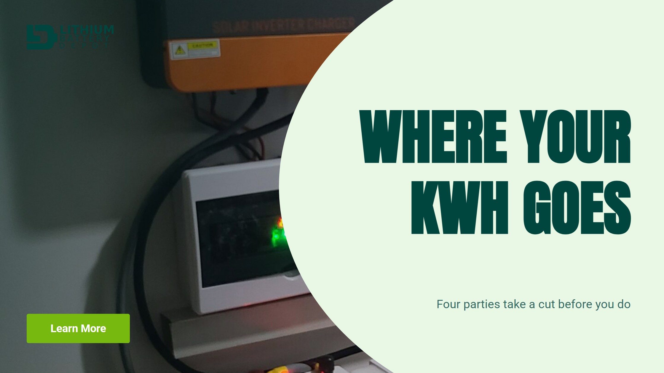 Where your kWh goes. Four parties take a cut before you do
